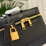 Celine Vanity In Smooth Satinated Leather Black 19Cm 119463Gg2 38No - Image 3