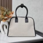 Prada Medium Blend And Leather Tote Bag Black 33Cm 1Bg572 2Hja F0I55 V Ooz - Image 4