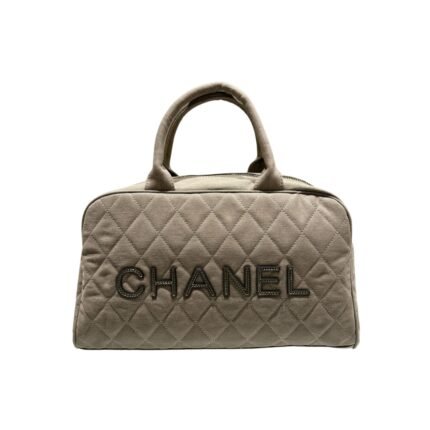 Chanel Matelasse Boston Handbag Brown 36Cm