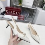 Gucci Women Horsebit Slingback Pump White - Image 3