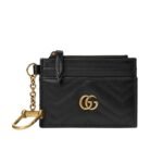 Gucci Gg Marmont Keychain Wallet Black 10Cm