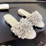 Chanel Mules Suede Strass White G46231 B19043 Naeya - Image 2