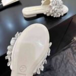Chanel Mules Suede Strass White G46231 B19043 Naeya - Image 5