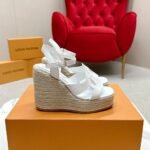 Louis Vuiiton LV Isola Wedge Sandal White 1ACI8O - Image 2