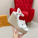 Louis Vuiiton LV Isola Wedge Sandal White 1ACI8O - Image 4