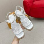 Louis Vuiiton LV Isola Wedge Sandal White 1ACI8O - Image 5