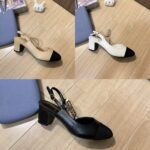 Chanel Slingbacks Goatskin And Grosgrain White - Image 2