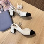 Chanel Slingbacks Goatskin And Grosgrain White - Image 4