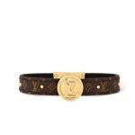 Louis Vuitton Circle Reversible Bracelet Monogram Black M6173F