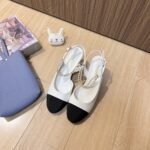 Chanel Slingbacks Goatskin And Grosgrain White - Image 3