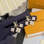 Louis Vuitton Lv Floragram Earrings White Gold - Image 2