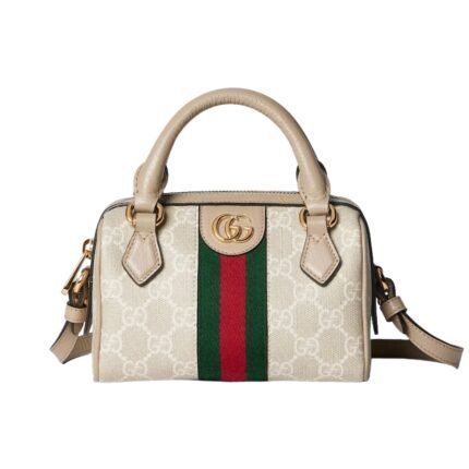 Gucci Ophidia Mini Boston Bag Beige And Oatmeal 17Cm 781490 Uulag 9643