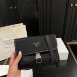 Prada Re Nylon And Saffiano Leather Smartphone Case Black 14Cm 2Zh108 2Dmh F0002 - Image 2