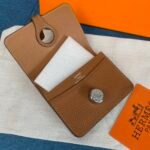 Hermes Dogon Duo Mini Wallet Brown 11Cm - Image 4