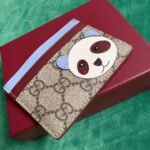 Gucci Bi-Color Gg Card Case With Panda Detail Beige Ebony 11Cm - Image 3