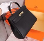 Hermes Kelly Sellier 25 Epsom Gold Hardware Black 25Cm - Image 3