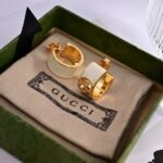 Gucci Blondie Enamel Hoop Earrings Ivory Enamel 796764 J1630 8078 - Image 3