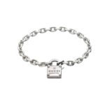 Gucci Trademark Silver Chain ​​Bracelet With Padlock