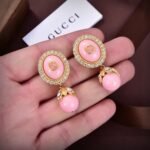 Gucci Interlocking Gg Pearl Earrings Pink - Image 3