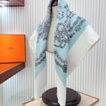 Hermes Brides De Gala En Fleurs Scarf 90Cm Blanc H004192S 01 - Image 3