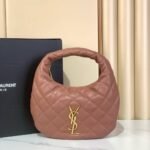 [Super Vip 1:1] – Saint Laurent Icarino In Quilted Nappa Hortensia Pink 17Cm 851689Aaang5036 - Image 2