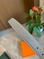 Hermes Mini H Belt Buckle And Reversible Leather Strap Silver Grey 24Mm H079645Ck05 - Image 6