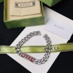 Gucci Sterling Silver Logo Bracelet Red 814980 J8410 8166 - Image 3