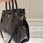 Prada Bonnie Extra Large Leather Handbag Black 38Cm 1BA439 2CYR F0002 V OOO - Image 3