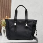 Prada Re Nylon And Saffiano Tote Black 39Cm Vg042 2Dmg F0002 V Mon - Image 2