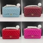 Chanel Classic 11.12 Handbag Gold Tone Metal Light Blue 30Cm - Image 8