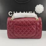 Chanel Classic 11.12 Handbag Gold Tone Metal Burgundy 25Cm A01112 Y04059 NZV44 - Image 5