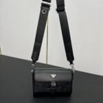 Prada Re Nylon And Saffiano Shoulder Bag Black 20Cm 2Vd053 2Dmh F0002 V Ooo - Image 4