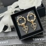 Chanel Classic Love Double C Logo Leopard Round Earrings - Image 2