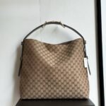 Gucci Beatrix Large Tote Bag Brown And Beige Gg Canvas 40Cm - Image 3