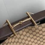 Gucci Beatrix Large Tote Bag Brown And Beige Gg Canvas 40Cm - Image 6
