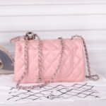 Chanel Classic Flap Bag Pastel Pink 20Cm - Image 4