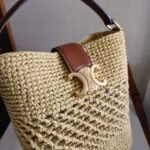 Super Vip 1:1 – Celine Small Louise Bucket In Raffia Natural And Tan 19Cm 119742GNS 02NT - Image 6