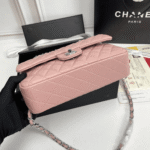 Chanel Classic Double Flap Bag Silver Hardware Light Pink 25cm - Image 5