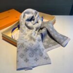 Louis Vuitton Cachecol Monogram Denim Scarf Light Grey - Image 4