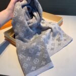 Louis Vuitton Cachecol Monogram Denim Scarf Light Grey - Image 7