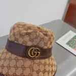 Gucci Canvas Bucket Hat With Double G Brown 576587 4HG62 2564 - Image 4