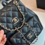 Chanel 22 Mini Duma Backpack Matelasse Leather With Gold Hardware Black 20cm - Image 5