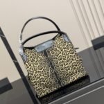Celine Leopard Print Canvas Tote Bag 32Cm - Image 3