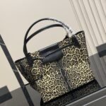 Celine Leopard Print Canvas Tote Bag 32Cm - Image 4