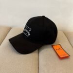 Hermes Davis H Sellier Cap Black - Image 4