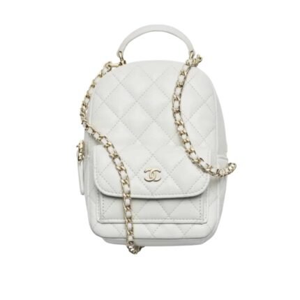 Chanel Classic Mini Backpack Light Gray 12Cm Ap3753 B10583 Naauh