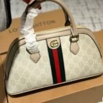 Gucci Ophidia Small Top Handle Bag Beige And White 30Cm - Image 2