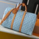 Louis Vuitton Keepall Bandoulièrè 45 Bag Sky Blue Denim 45Cm M25334 - Image 2