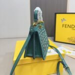 Fendi Peekaboo Iseeu Petite Bag With Crystal FF Motif Green 20Cm - Image 3