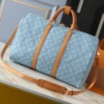 Louis Vuitton Keepall Bandoulièrè 45 Bag Sky Blue Denim 45Cm M25334 - Image 4